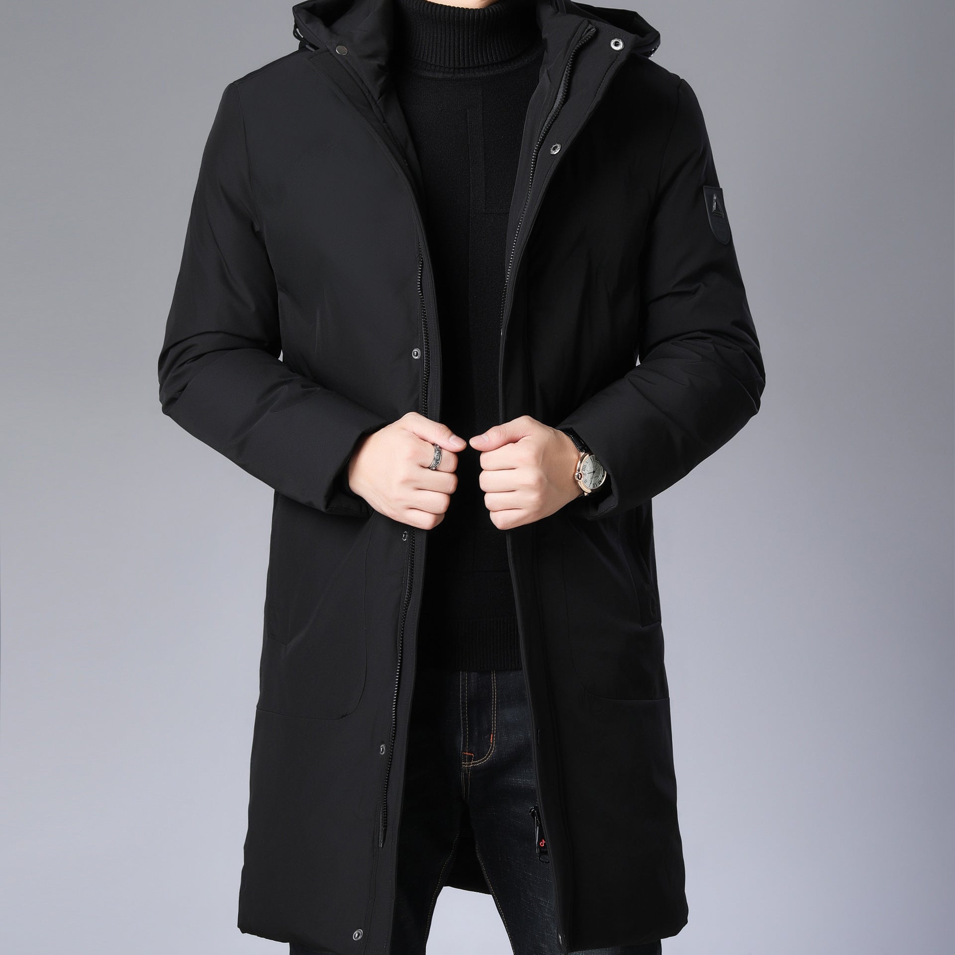 Hooded Coat Baggy Coat Men